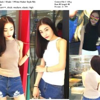 Jual Tank Top Halter Neck blouse turtle neck sleeveless Putih HItam Khaki Murah