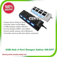 Jual USB Hub 4 Port Dengan Saklar ON-OFF Murah