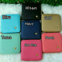 Jual dompet import wanita kecil Crown Wallet Mini fashion korea murah lucu Murah