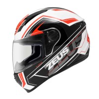 Helm Zeus Fullface ZS-811 White/AL5 Red Size XL