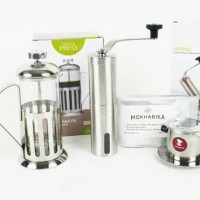 Jual Coffee Maker Set 6 (French Press, Vietnam Drip, Grinder) | Alat kopi Murah
