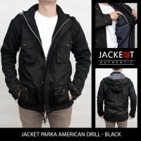 Jual Jaket Parka Twill - Pure Black (JAKERT ORIGINAL) Murah