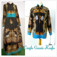 Sarimbit Gamis Batik + Kemeja Lengan Panjang / Gamis Batik Halus