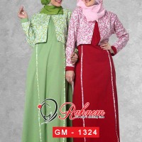 Gamis dewasa, busana muslim, gamis rahnem, GM 1324