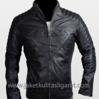Jual jaket kulit semi model superman Murah