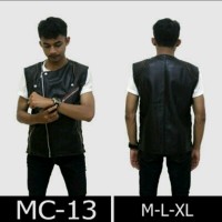 Rompi Jaket Motor Semikulit Semi Kulit Domba Asli Harley Vest Vespa