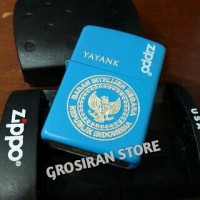 Jual ZIPPO BADAN INTELIJEN NEGARA BIN BIRU BISA PAKE NAMA SENDIRI Murah
