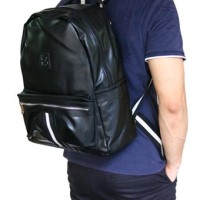 TAS RANSEL BALLY 2601 HITAM MIRROR GENUINE LEATHER 100% IMPORT KECE