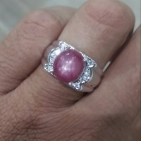 Jual Ruby Afrika Star Ring Perak Hongkong Murah