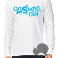Tshirt / Kaos / Baju Skateboard Lengan Panjang - Putih