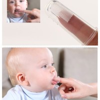 Jual Sikat Gigi Bayi Finger tooth brush sikat gigi jari bayi bahan silikon Murah