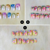Jual Kuku Palsu handmade fake nails party wedding nail art fimo Murah