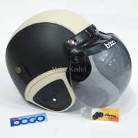 Jual Helm Bogo Retro Dewasa Kulit Classy Klasik Sni Warna Hitat Krem Ligh K Murah