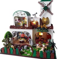 Jual Hadiah Kado Rumah Rumahan DIY Villa Mimpi Plus Lampu Led & Music CWB Murah