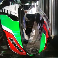 Helm INK CBR600 Black Red Green CBR 600 Fullface Visor