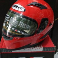 Helm INK Duke Red Glossy Solid Fullface Visor Antifog