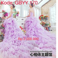 wedding gown purple baju pengantin berekor gaun pengantin murah