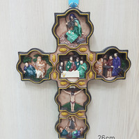 Jual PATUNG PAJANGAN SALIB DINDING KELAHIRAN TUHAN YESUS MURID JESUS Murah
