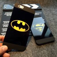 LUXURY BATMAN SUPERMAN MATTE&MIRROR HARDCASE FOR IPHONE 5 5S SE