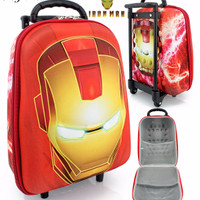 Jual Tas Trolley Anak TK Ironman Face Murah