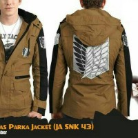 Jual Jaket Anime Attack On Titan Parka Canvas Jacket Hoodie (JA SNK 43) Murah
