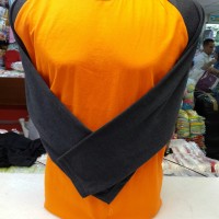 Kaos Raglan Polos Unisex | Orange Abu Panjang