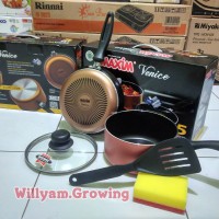 Jual Panci + penggorengan set Maxim venice 5pcs Murah