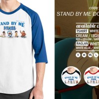 Stand By Me Doraemon Jepang Anime Kaos/Raglan