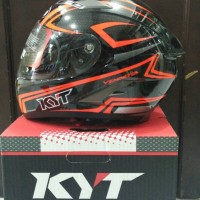 Helm KYT Vendetta 2 Carbon Black Otange Flou Vendeta Fluo Fullface