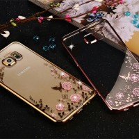Softcase Flower Diamond Chrome Xiaomi Redmi 3S