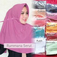 hijab jilbab bergo rumana serut / kerudung instan remaja / sekolah