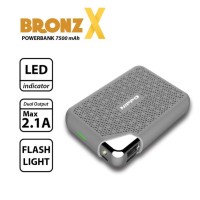 Jual Hippo Powerbank Bronz x Simple Pack 7500mAh Dual Output Original 100% Murah