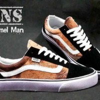 sepatu vans oldskool caramel and galaxy casual sneakers pria