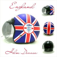 Helm Bogo Retro Klasik JPN Motif Timnas Sepak Bola Inggris SNI