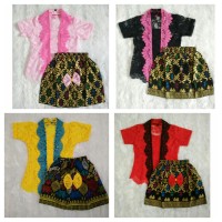 BAJU ANAK KEBAYA MODERN SETELAN BAHAN HALUS PO CAMPUR SIZE BESAR KECIL