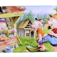 Jual Puzzle Jigsaw Kayu 6x10 (60 Potong) Kotak Kaleng 3 Little Pig PL-053 Murah