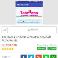 Jual Aplikasi Android WebView dengan Push Panel Murah
