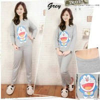 Jual Baju Tidur Wanita/ Sleepwear/ Piyama Setelan Wanita Doraemon Murah