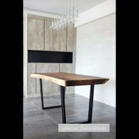 meja makan kayu trembesi (Furniture,kursi tamu,lemari, bufet,meja)