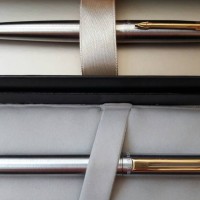 Jual Paket Silver Goldie: 1pcs Parker Jotter SS GT BP+1pcs Sentinel 325 BP Murah