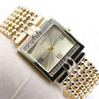 HITS Jam Tangan Wanita # Cewek Guess 4010 Rantai keren gaaul awet keki