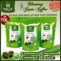 Jual PELANGSING BUBUK KOPI HIJAU / SLIMMING GREEN COFFEE HALLE 250 gram Murah