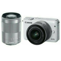 Kamera Canon EOS M10 White / Putih Double Lensa Kit 15-45mm + 55-200mm