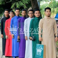 Jubah Gamis Pria Slimfit Baju Koko Muslim Laki-Laki Elrah Malaysia
