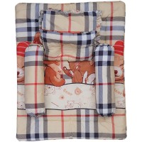 Paket selimut, bantal peang, bantal biasa dan guling burberry-PSG02