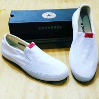 SEPATU WANITA CONVERSE SLIP ON COUPLE WHITE MADE IN VIETNAM