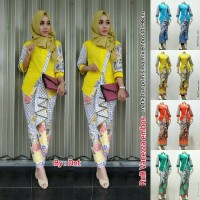 BAJU BATIK KEBAYA WANITA MODEL CAKISTA EMBOS PESTA HIJAB