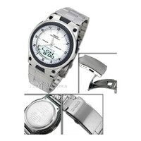 Keren Jam Tangan Casio Original AW-80D-7A Double TIme Rantai awet gaul