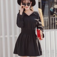 Baju Fashion Wanita Cewek Terusan Dress Hitam Keren Modis Masa Kini