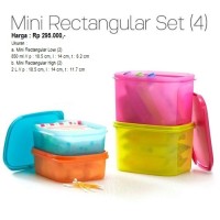 Jual Tupperware Mini Rectangular Set Wadah Tempat Makanan / Toples Murah